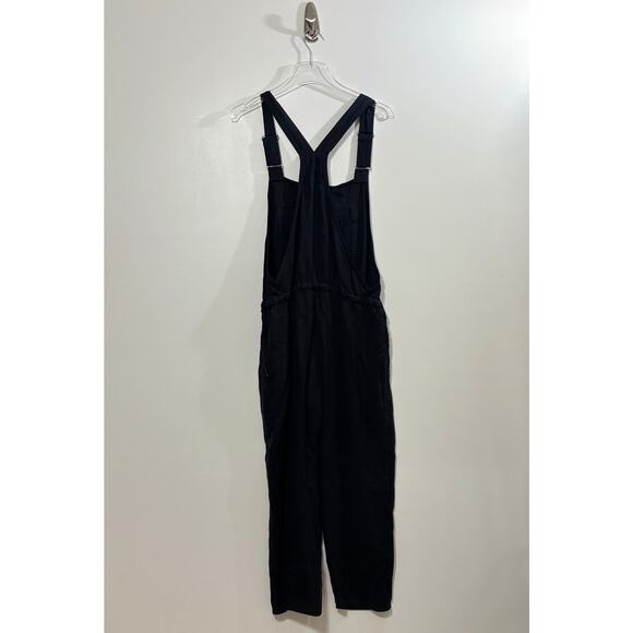 Aritiza Wilfred Free Valletta Overalls Cropped Twill Overalls in Black Sz. Small - Picture 4 of 10